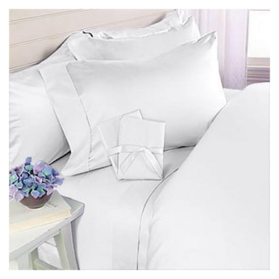 Luxurious 1200-Thread-Count Queen Sheet Set 1200TC 100% Egyptian Cotton (NOT Microfiber Polyester) Sheet Set 1200 TC - White Solid