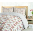 thumbnail image 5 of Ambesonne Shabby Flora Duvet Cover Sets, Curvy Borders Roses, 2-Queen, Multicolor, 5 of 6