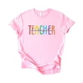 thumbnail image 7 of Kindergarten Teacher Shirt for Women Cute Rainbow Back to School Teacher Appreciation Graphic Tee Pink Shirt Adult Small, 7 of 7
