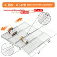 thumbnail image 2 of Spice Drawer Organizer, LazySpin 2 Tier- 4 pack Clear Acrylic Seasoning Organizer, Expandable from 11'' to 22'' Kitchen Spice Rack Organizers and Storage for Drawer (Jars not included), 2 of 8