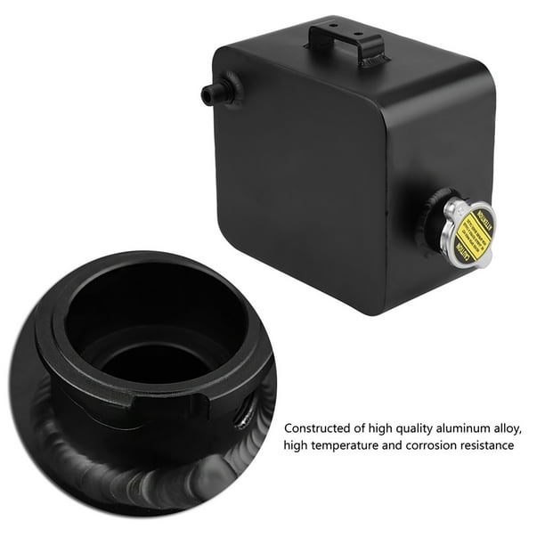 JDMSPEED Universal Aluminum 2.5L Coolant Overflow Tank (Polished Silver)