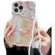 thumbnail image 1 of Bonita funda para iPhone 12 con flores rosas, a prueba de golpes, con purpurina y estampado floral, con pulsera de cadena de perlas y corazón de mariposa para mujer., 1 of 5