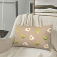 thumbnail image 5 of Sikiie Egg and Avocado Print Plush Pillow Cover, Wrinkle-proof and Stain-resistant Pillow Protector without Pillow Core, Home Decoration-14"x20", 5 of 6