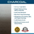 thumbnail image 2 of Shadepro RV Awning Fabric Replacement Premium Grade Vinyl 14' Charcoal Fade (Length 13'2"), 2 of 5