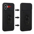 thumbnail image 3 of For Apple iPhone XR Hybrid Cases with Slide Camera Lens Cover and Ring Holder Kickstand Rugged Dual Layer Hard Cover ,Xpm Phone Case [ Black ], 3 of 9