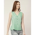 thumbnail image 3 of Moomaya Printed Sleeveless Tops For Women, V-Neck Casual Regular Fit Tank Top, 3 of 8