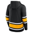 thumbnail image 3 of Men's Pittsburgh Penguins Puck Deep Lace-Up Pullover Hoodie - Black, 3 of 3