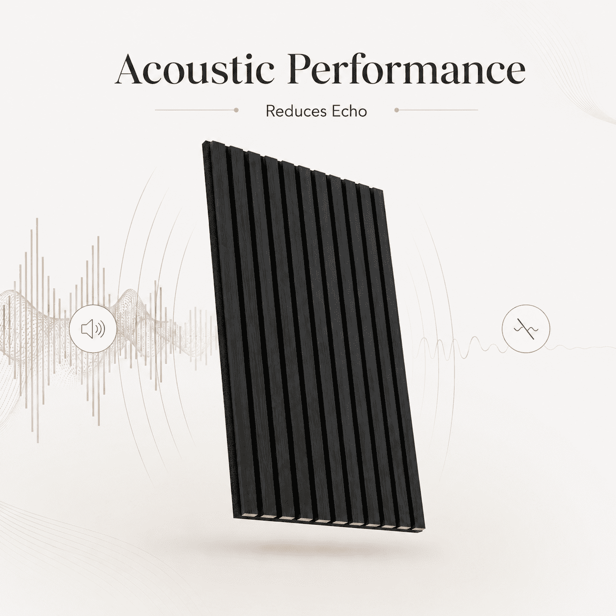 2-Pack 16" x 104" Wood Slat Acoustic Wall Panels, 23 Sq. Ft. Coverage, Black Wood Finish for Interior Walls and Ceilings