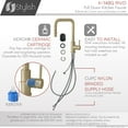 thumbnail image 4 of Stylish Rivo One-Handle Brushed Gold Pull Down Kitchen Faucet Height 14" K-148G, 4 of 14