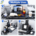 thumbnail image 4 of Car Seat Back Storage Table,Auto Tray Mount,Phone and Laptop Stand,Multifunctional,Adjustable,for Adults&Kids,Black, 4 of 16