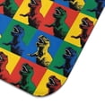 thumbnail image 3 of Colorful Dinosaurs Pop Art Square Pattern Dish Drying Mat for Kitchen 1 Pack, Ultra Absorbent Microfiber Dishes Drainer Mats,18"x24", 3 of 4