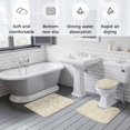thumbnail image 5 of Farmhouse Yellow Bath Mat 3 Piece Bathroom Rug Set, Vintage Flower Leaf Botanical Plant Non Slip Bath Rug Contour Mat and Toilet Lid Cover, Absorbent Shower Mats Soft Bath Rugs and Mats Sets, 5 of 8