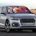 thumbnail image 3 of FORUDESIGNS Colorful Flower Print Car Windshield Sun Shade Foldable UV Ray Reflector Sunshade for Car Front Window Windshield Dash Protector Fit for Car SUV Van Truck, 3 of 7