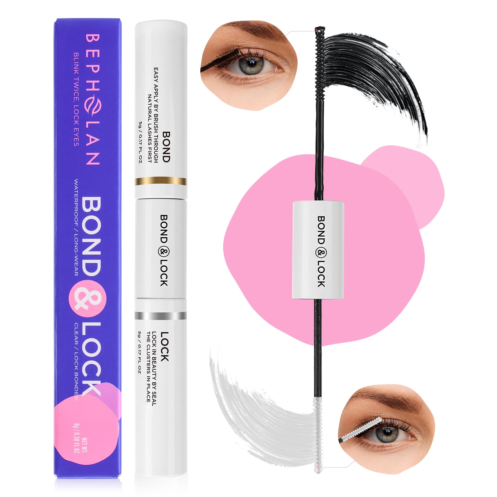 BEPHOLAN Lash Bond and Seal, DIY Eyelash Extension Bond & Seal, Safe