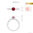 thumbnail image 4 of ANGARA Natural Vintage Inspired Claw-Set Round Ruby Solitaire Ring in 14K White Gold for Women (Size-5mm) | July Birthstone Jewelry for Her, 4 of 10