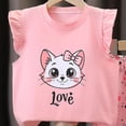 thumbnail image 4 of Summer Outfits for Toddler Boys and Girls Cotton Tank Top and Shorts 2 Piece Outfit Hot Pink 3-4 Years, 4 of 4