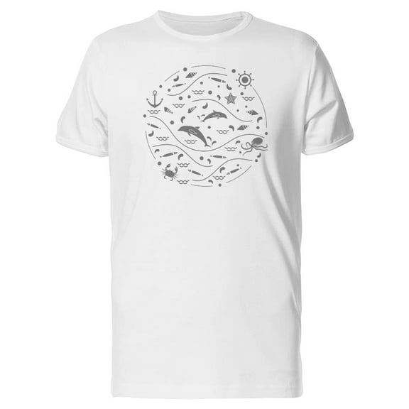 Circular  With Sea Animals Tee Men's -Image by Shutterstock