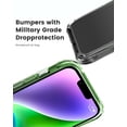 thumbnail image 4 of for iPhone 14 Case for iPhone 13 Case Gradient Black Green Shockproof Bumpers Cases for iPhone 13/14, 4 of 12