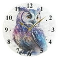 thumbnail image 5 of Colorful Owl Black 10 inch Wall Clocks Non Ticking Easy to Read Battery Decorative for Home Bathroom Kitchen Bedroom Living Room, 5 of 8