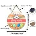 thumbnail image 4 of Xihbxyly Letrero de Madera de Pascua, Decoración Rústica para El Hogar, Diseño Redondo Único, Material Reutilizable, Fácil de Colgar, Decoración para Patio y Puerta Al Aire Libre, Celebración de Pasc, 4 of 7