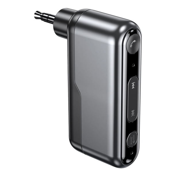 Adaptador AUX Bluetooth 5.3 para Coche Receptor de Audio InaláMbrico MúSica/Llamada Manos Adaptador AUX de 3,5 mm para EstéReo de Coche/Hogar