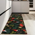 thumbnail image 4 of Red Mushroom Gnome Dark Green Pattern Kitchen Rug Mat,Kitchen Runner Rugs Non Skid Washable,Decorative Kitchen Floor Mats for Kitchen,Sink,Laundry,17"X47", 4 of 5