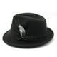 thumbnail image 2 of Guardurnaity Sombrero de fieltro hecho a mano con plumas e insignias para hombres y mujeres, sombrero de lana suave, sombrero de fieltro con penacho Sombreros Rojo, 2 of 6
