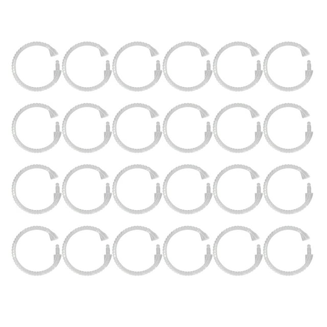 Curtain Rod Rings,24Pcs Curtain Rings ABS Curtain Rings Transparent Curtain Rings High-End Performance