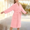 thumbnail image 5 of WCJM House Robes for Women Long Open Front Robe for Women Belted with Pockets Soft Loungewear Home Everyday, 5 of 8