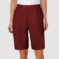thumbnail image 2 of Ltctricy Women's Bermuda Shorts Comfy Elastic High Waisted Knee Length Sweatshorts Athletic Lounge Shorts with Pockets, 2 of 7