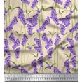 thumbnail image 1 of Soimoi Rayon Crepe Fabric Leaves & Lavender Shirting Print Fabric by The Yard 46 Inch Wide, 1 of 1