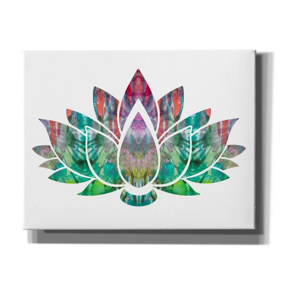 Epic Graffiti 'Lotus' by Dean Russo, Giclee Canvas Wall Art, 34"x26"