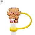 thumbnail image 1 of Bear Shaped Straw Cap - Cute Design, Safe PVC Material, Perfect for 10mm Straws, 1 of 1