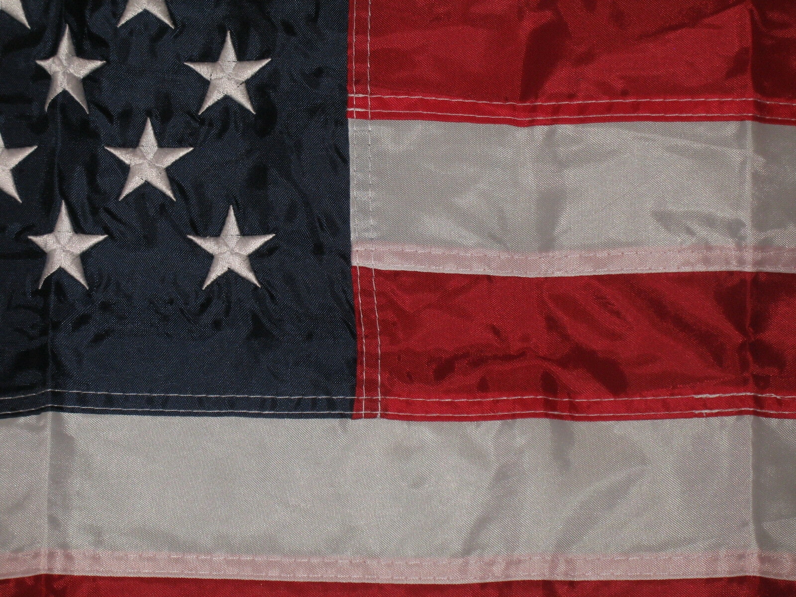 2x3 Embroidered USA United States Stars 210D Sewn Nylon Flag 2'x3' Grommets