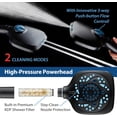 thumbnail image 4 of 6-way High Pressure 82 Spray Mode Filtered Showerhead Combo - Handheld Shower Head Filters Chlorine to Heal Dry Skin, Revive Hair - Dual Power Wash Cleans Tub, Tile, Pets - Hard Water Softener, Black, 4 of 7
