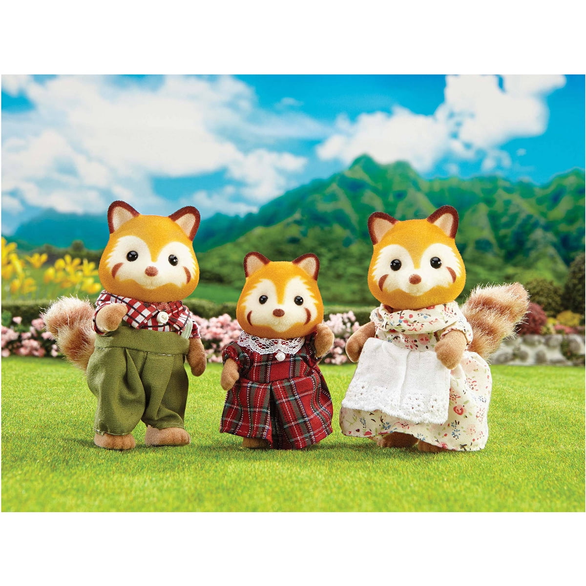 Calico Critters Red Panda Family, Dolls, Dollhouse Figures, Collectible Toys