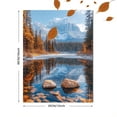 thumbnail image 3 of Mountain Lake Reflection Canvas Print/Wall Art，Suitable for Living Room，Bedroom，Office，Bathroom，and Hotel Decoration., 3 of 8