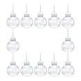 thumbnail image 2 of Clear Iridescent Christmas Balls Fillable Balls for Celebration Holiday Home 12PCS, 2 of 8