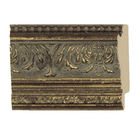 - Picture Frame Moulding (Wood) - Ornate Antique Gold Finish - 1.625