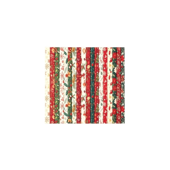 42Pcs 5"x5" Christmas Quilting Cotton Fabric Squares Sheets Pre-Cut Multi-Color Design Printed Floral Craft Fabric for DIY Sewing Scrapbooking Quilting Craft Patchwork