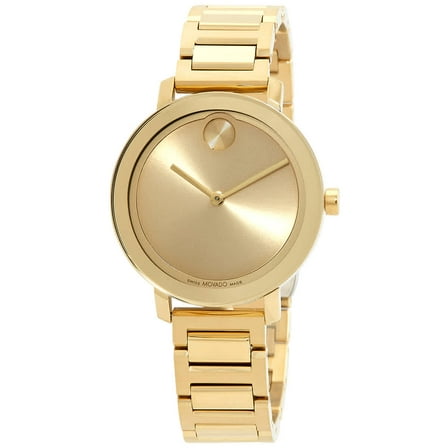 Movado Bold Evolution Quartz Gold Dial Ladies Watch 3600822
