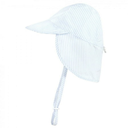 UPC: 0660168574982 | Hudson Baby Infant and Toddler Boy Sun Protection Hat  Blue Stripe  2T-4T