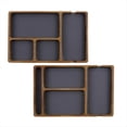 thumbnail image 1 of Bandeja Organizadora de Sintético con 4 Compartimentos, de Madera, para Mesita de Noche, para Guardar Teléfono, Joyas, Escritorios y Tocador., 1 of 5