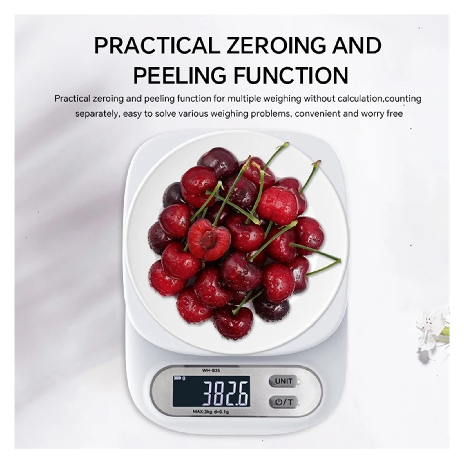 Digital Kitchen Scale LCD Electronic Scales Accuracy Weighing Balance with Battery/Rechargeable Tool ,High-Precision Weighing Technology