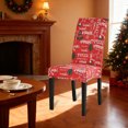 thumbnail image 4 of Christmas Stretch Chair Cover Washable Removable Dining Chair Cover Stretchy Polyester Festive Home Decoration for Kitchen Hotel, 4 of 6