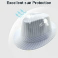 thumbnail image 4 of Sombrero de verano retro a rayas para hombre y mujer, con circunferencia de 56-58 cm, para exteriores, protector solar, estilo jazz, 4 of 5