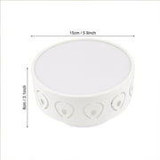 ADISUN Small Modern Flush Mount Led Ceiling Light Dimmable Ceiling Lights Fixtures for Kitchen Bedroom Flower Hollow(3000-5000K), White