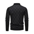 thumbnail image 6 of Men's knitted top,sweater, long-sleeved pullover with zipper, pure color stand collar spring and autumn jacket, 6 of 8