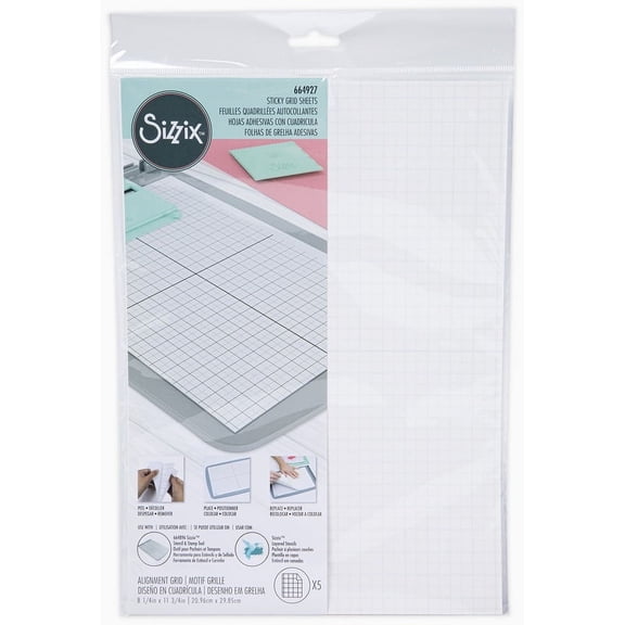 Sizzix Sticky Grid Sheets | Stencil & Stamp Tool Accessory | 664927
