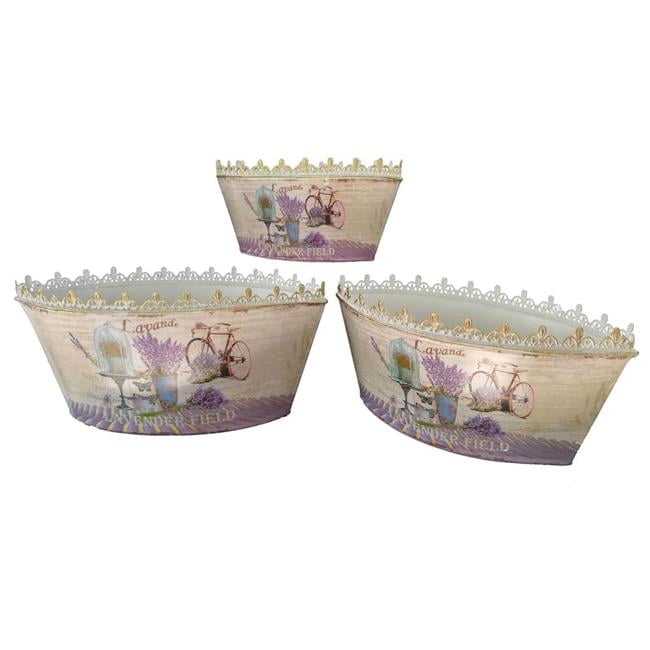 Dolce Mela Dmmv539 S3 French Country Planters Vintage Metal Dolce Mela Dmmv539 S3 French Country Planters Vintage Metal Decorative Flower Pots